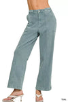 Zenana Straight Leg Utility Pocket Jeans