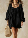 Flowy Balloon Sleeve Mini Dress - EHC