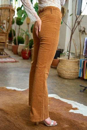 CORDUROY FLARE PANTS for modern women