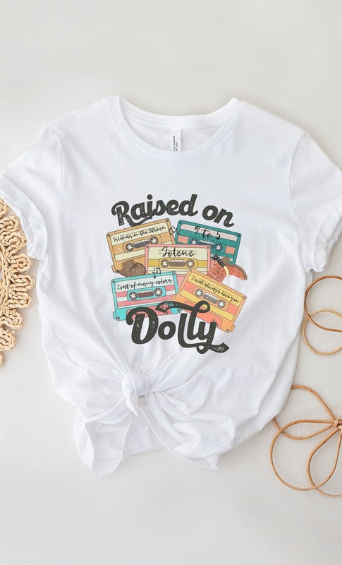 Raised On Dolly Cassette Western Graphic Tee