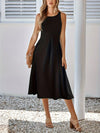 Sleeveless A-Line Midi Dress