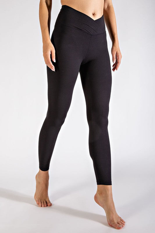 PLUS SIZE V WAIST FULL LENGTH LEGGINGS