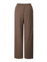 Brown wide-leg pants on a white background