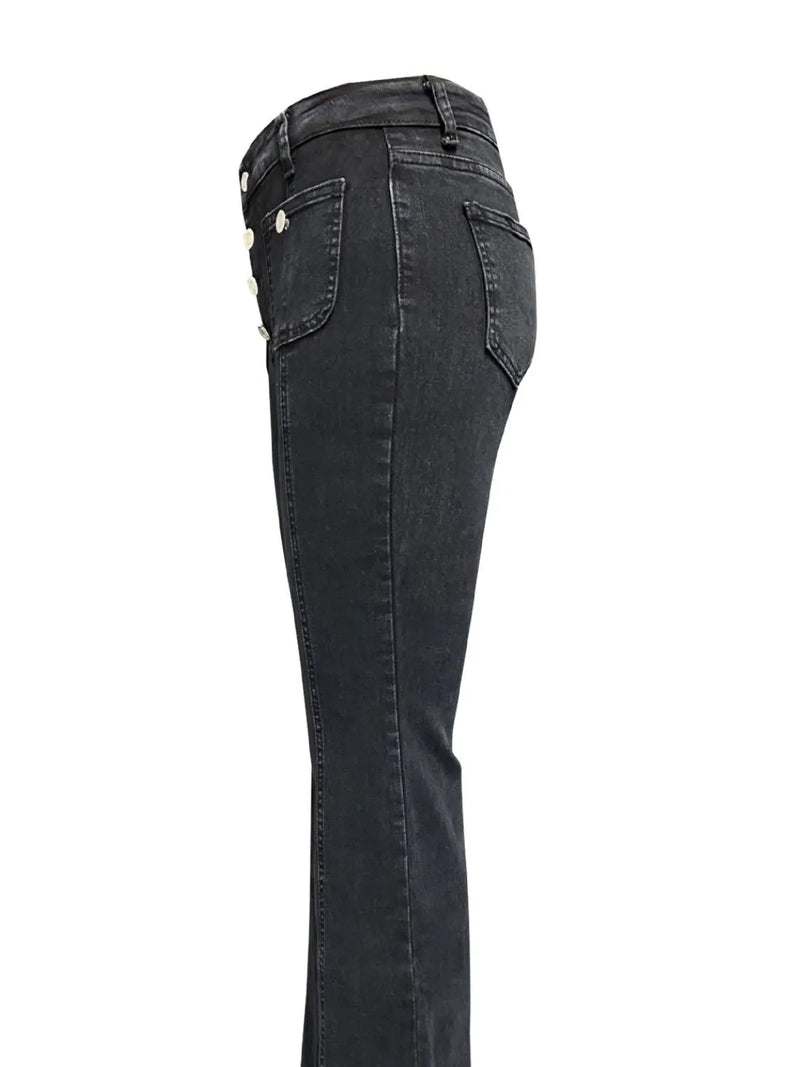 Black jeans on a white background