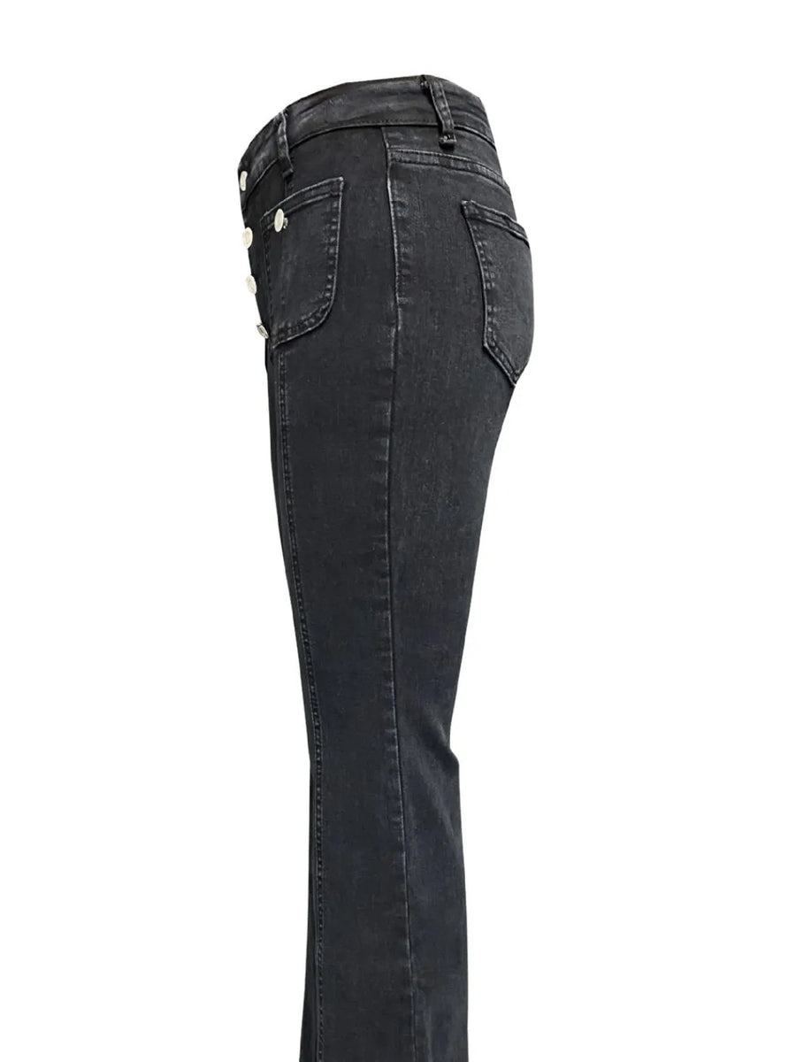 Black jeans on a white background