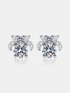 Women's 1 Carat Moissanite 925 Sterling Silver Stud Earrings