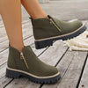 Side Zipper Ankle Boots