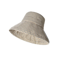 Checkered bucket hat on a white background