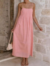 Pleated Bodice Midi Cami Dress