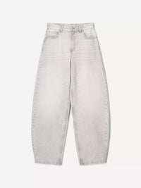 Light gray jeans on a white background