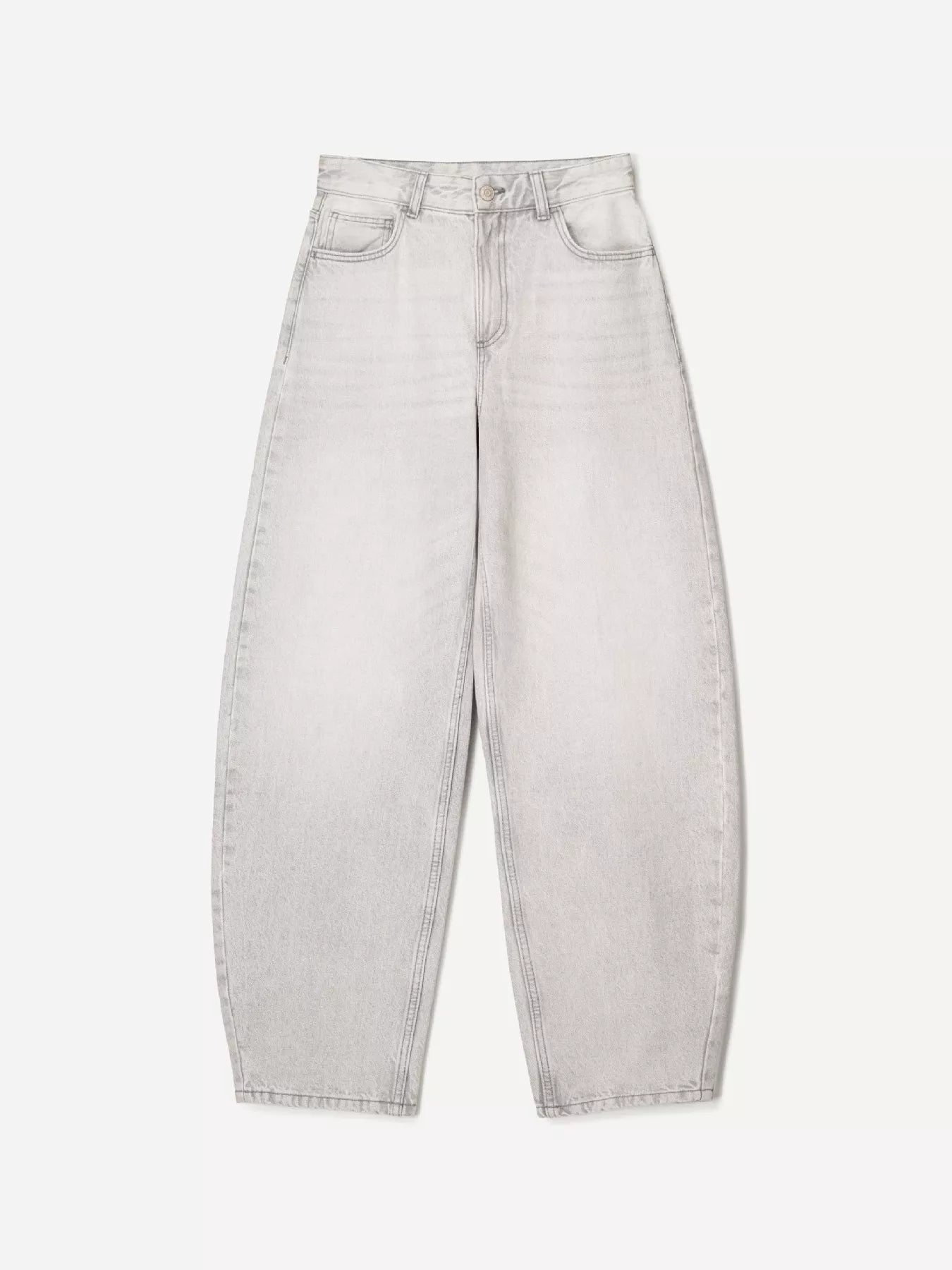 Light gray jeans on a white background