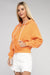 Buy orange Fleece Cropped Zip-Up Hoodie