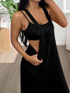 Women's Vacation Flowy Scoop Neck Cami and Maxi Dress Set