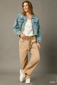 Front view of Umgee Cargo-Inspired Drawstring Pants