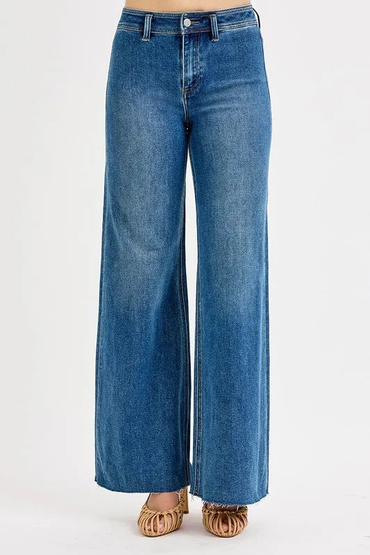 Blue jeans on a white background