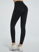 Back view of High Waist Active Leggings – Bold Colors