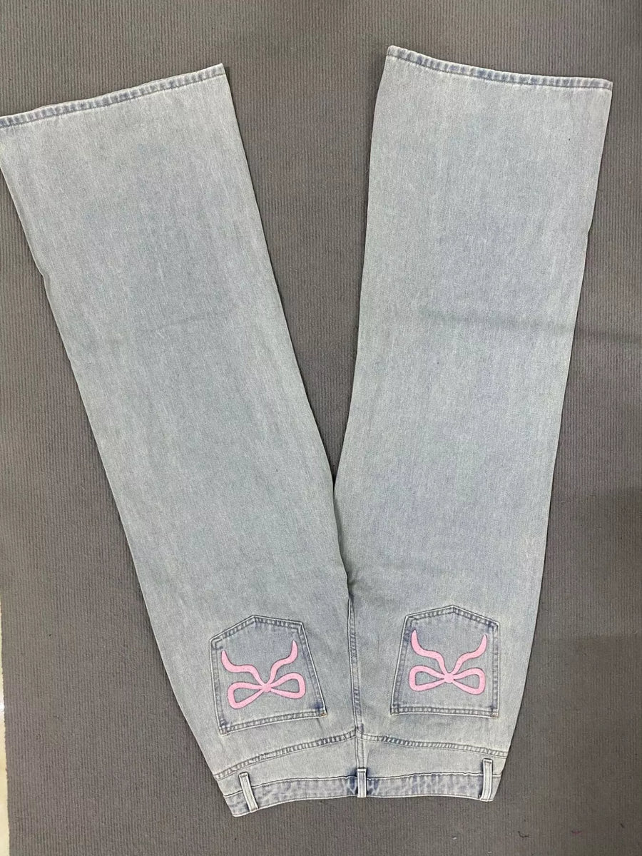 Full view of Washed Wide Leg Jeans