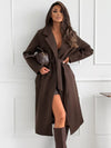 Tie Waist Longline Coat