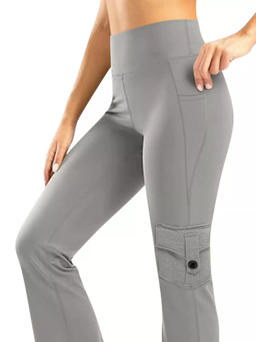 Gray pants with pockets on a white background