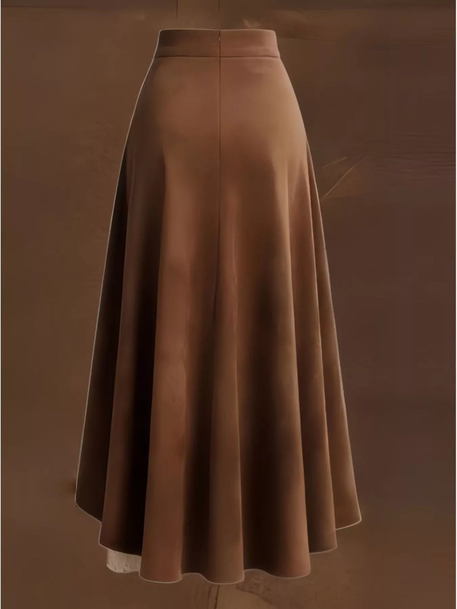 Brown skirt on a matching brown background