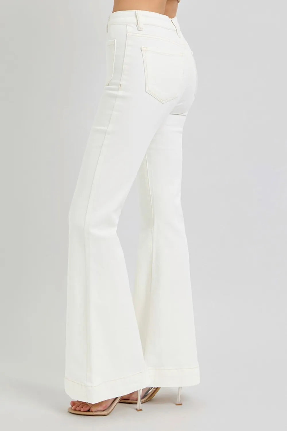 White pants on a white background