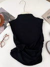 Women's Ruched Mock Neck Tank