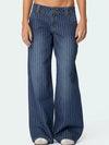 Striped Wide Leg Jeans