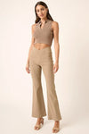 Mittoshop Surplice V Waist Flare Pants