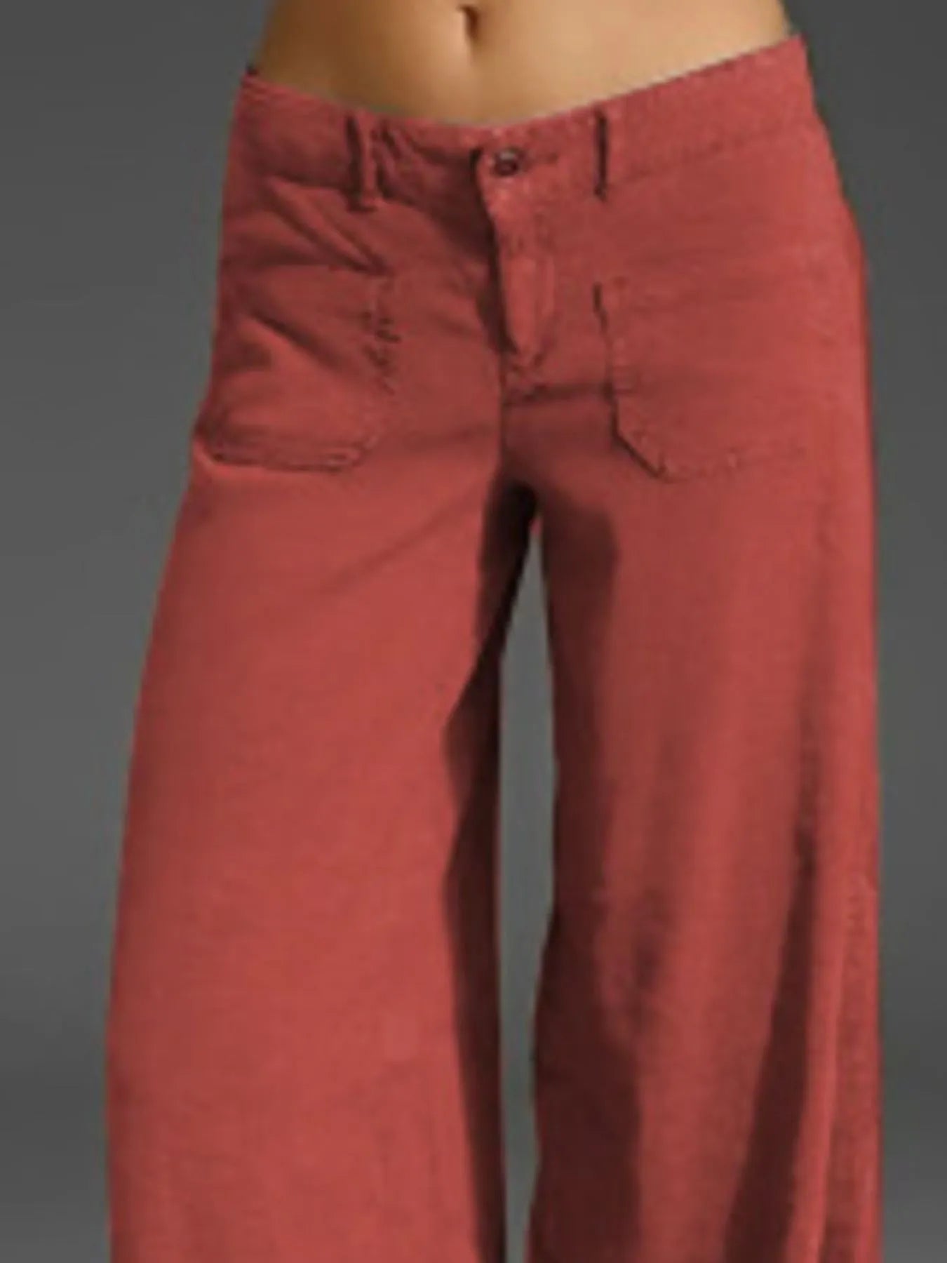 Red pants on a plain background