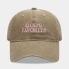 unisex Embroidered Washed Baseball Cap
