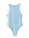 Women Sexy Round Neck Sleeveless Bodysuit