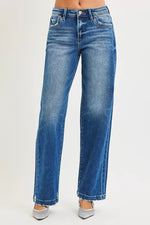 Blue jeans on a white background