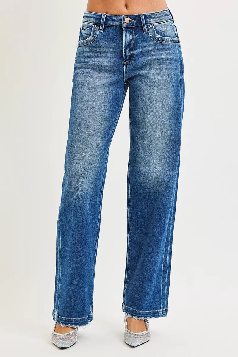 Blue jeans on a white background