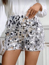 High-Waisted Sequin Shorts