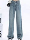 High-Waisted Vintage Wash Wide-Leg Jeans