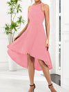 Elegant High-Low Hem Sleeveless Dress