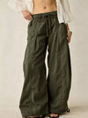 High-Waisted Cargo Wide-Leg Pants For Women