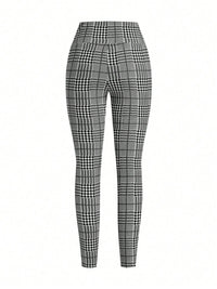 Black leggings on a white background