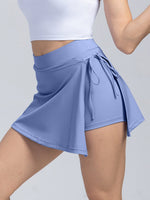 Light blue High Waist Active Skort with Pockets