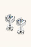 1 Carat Moissanite 925 Sterling Silver Stud Earrings For Women