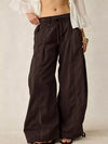 High-Waisted Cargo Wide-Leg Pants For Women