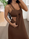 Women's Vacation Flowy Scoop Neck Cami and Maxi Dress Set