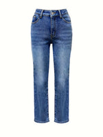 Blue jeans on a white background