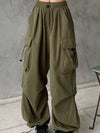 Full Size Drawstring Cargo Pants Plus Size For Women