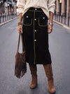 Corduroy Midi Skirt