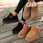 A view of three pairs of Round Toe Platform Boots 