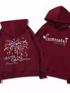 Full Size Fireworks Graphic Kangaroo Pocket Hoodie Plus Size