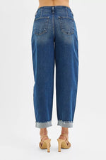 Blue jeans with a white background