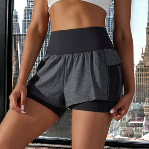 Black High Waist Ruffle Shorts