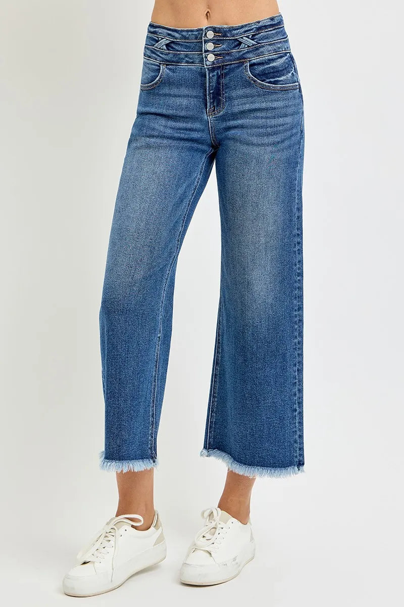 Blue jeans with a white background